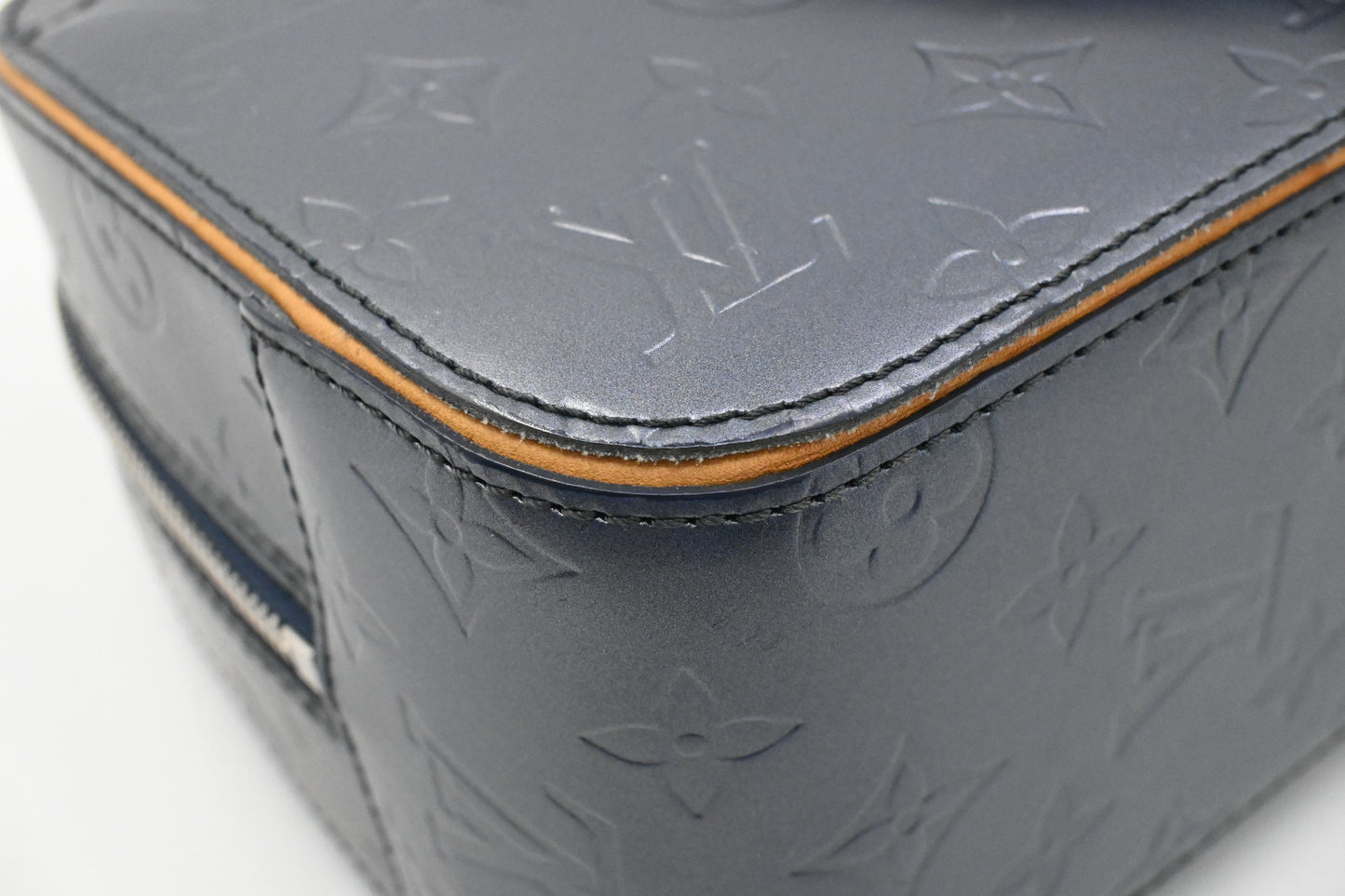 Louis Vuitton Shelton in Greyish Blue Mat Monogram Leather