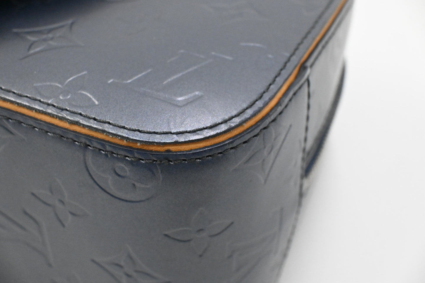Louis Vuitton Shelton in Greyish Blue Mat Monogram Leather