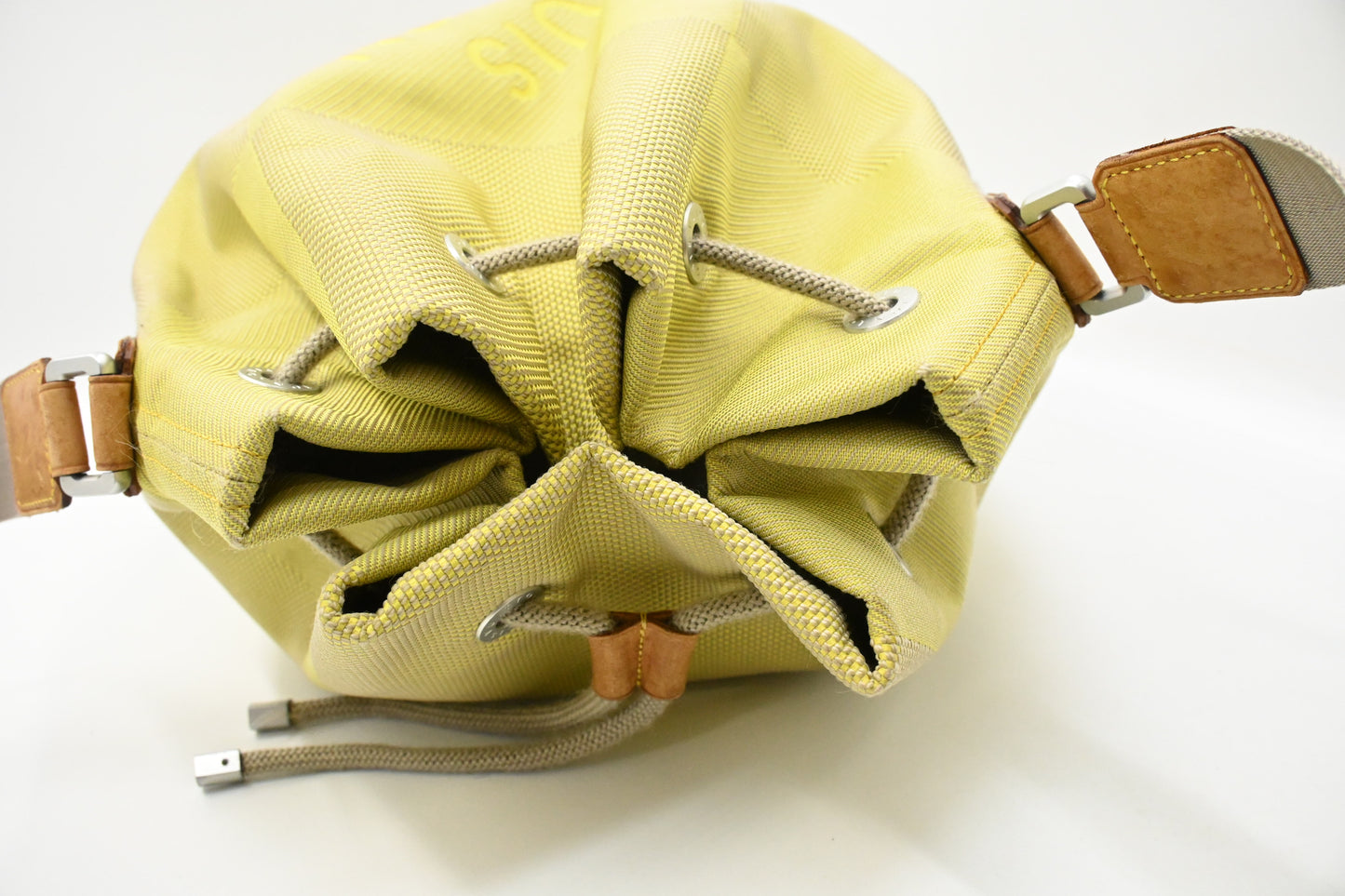 Louis Vuitton America's Cup Volunteer Shoulder Bag in Green Damier Geant Canvas