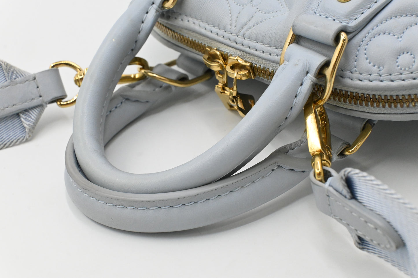 Louis Vuitton Alma BB in Blue Glacier Bubblegram Leather