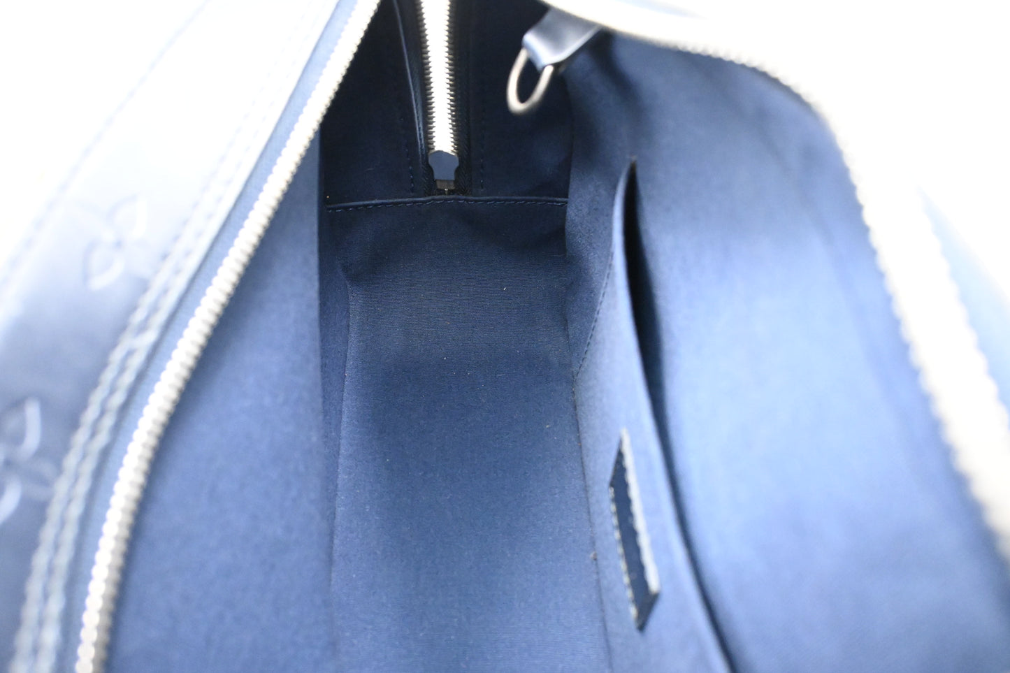 Louis Vuitton Shelton in Greyish Blue Mat Monogram Leather