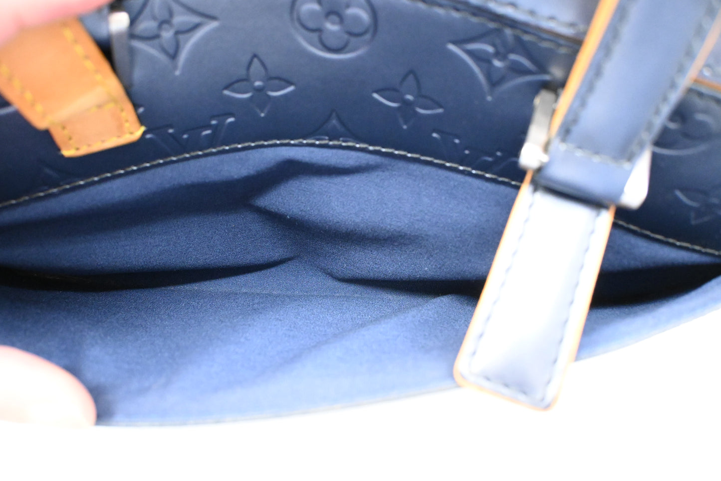 Louis Vuitton Shelton in Greyish Blue Mat Monogram Leather