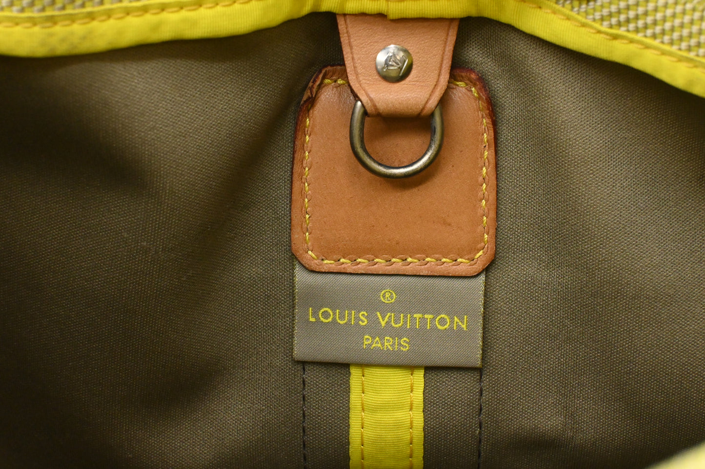 Louis Vuitton America's Cup Volunteer Shoulder Bag in Green Damier Geant Canvas