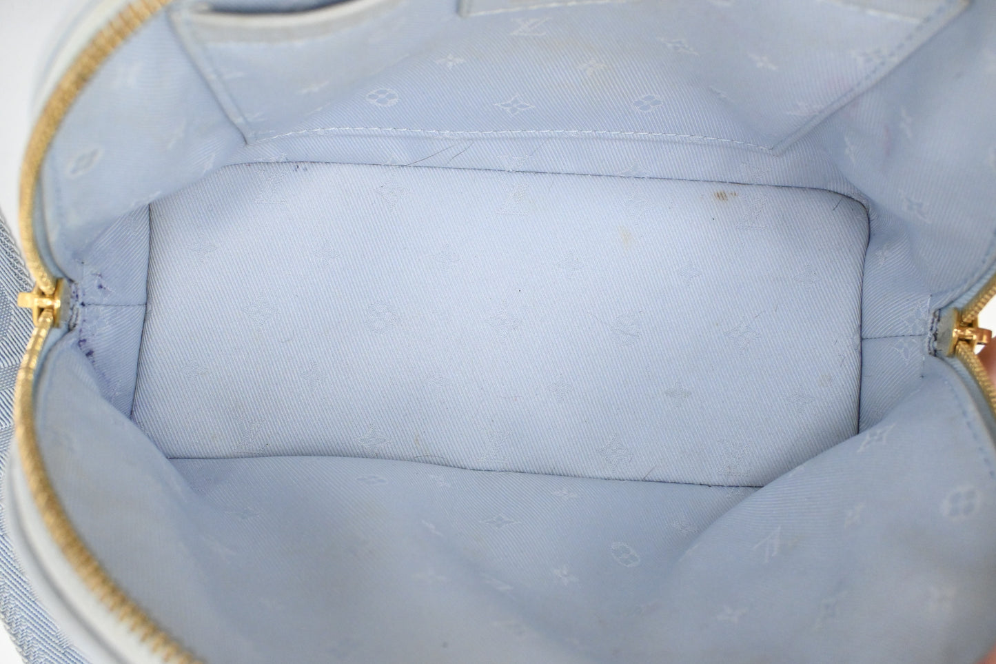 Louis Vuitton Alma BB in Blue Glacier Bubblegram Leather