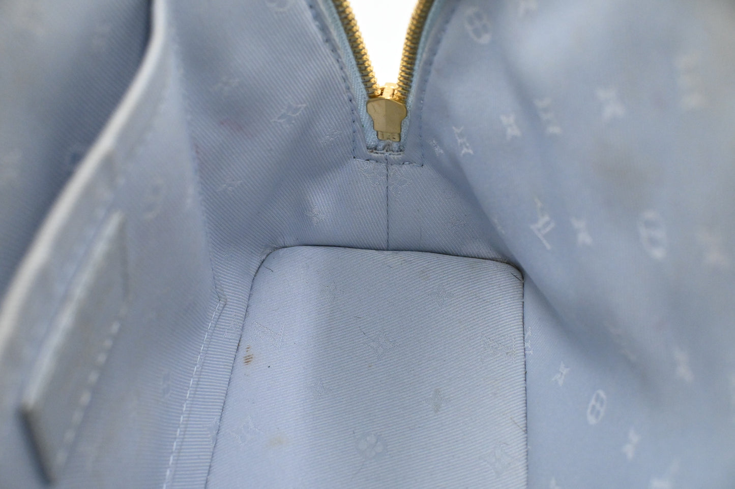 Louis Vuitton Alma BB in Blue Glacier Bubblegram Leather