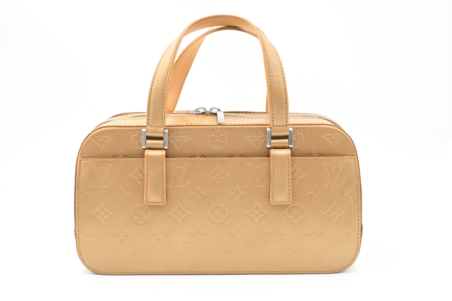 Louis Vuitton Shelton in Gold Matte Monogram Leather