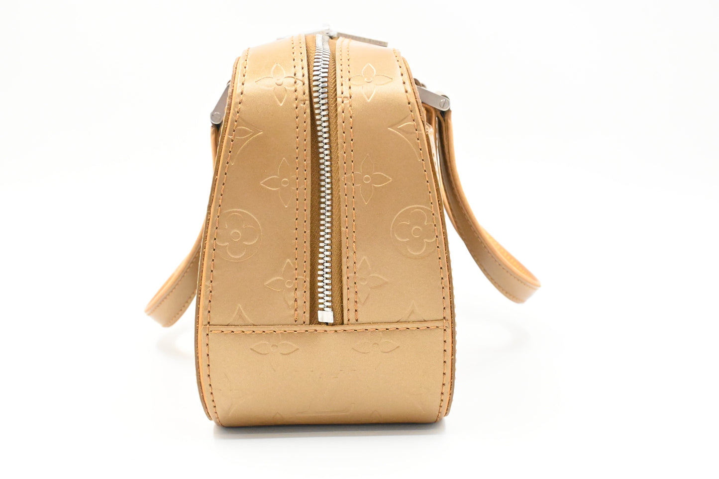 Louis Vuitton Shelton in Gold Matte Monogram Leather