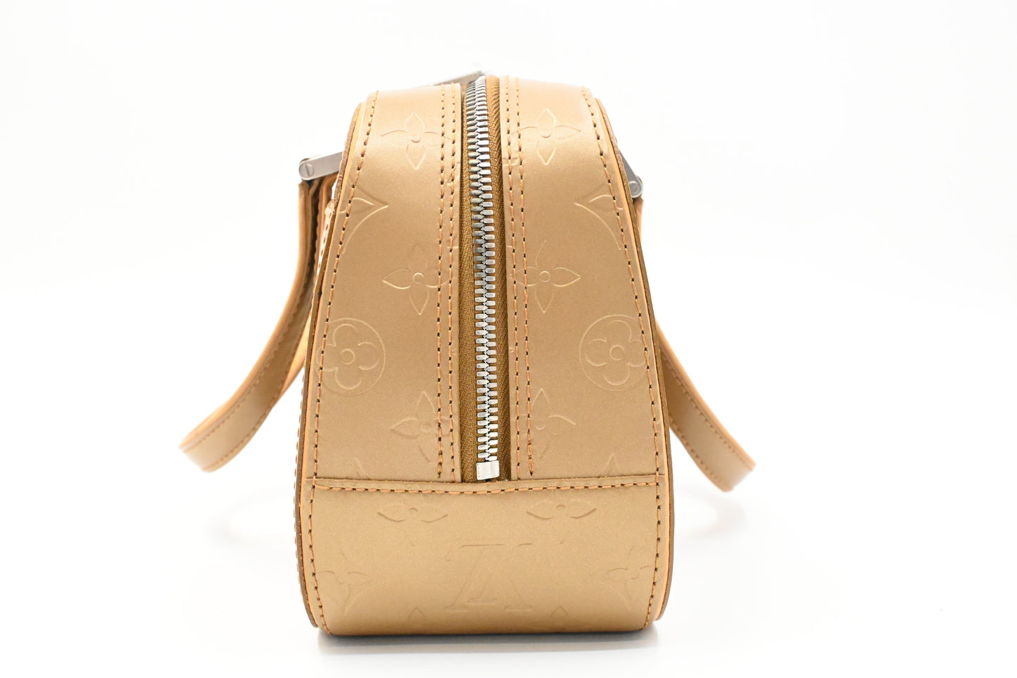 Louis Vuitton Shelton in Gold Matte Monogram Leather