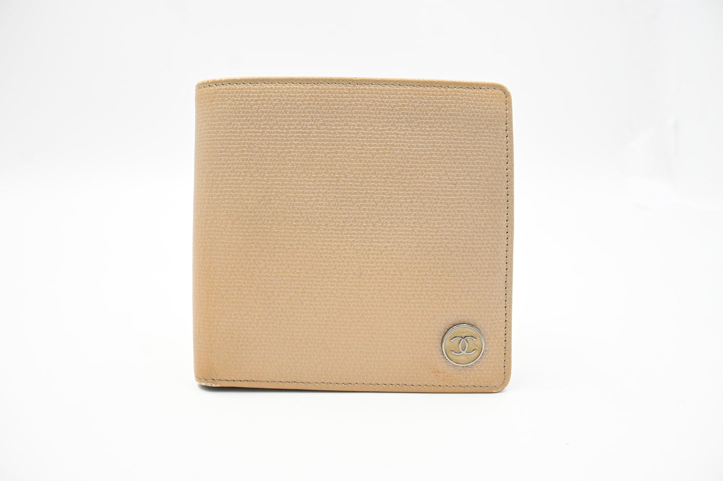 Chanel Bifold Wallet in Beige Leather