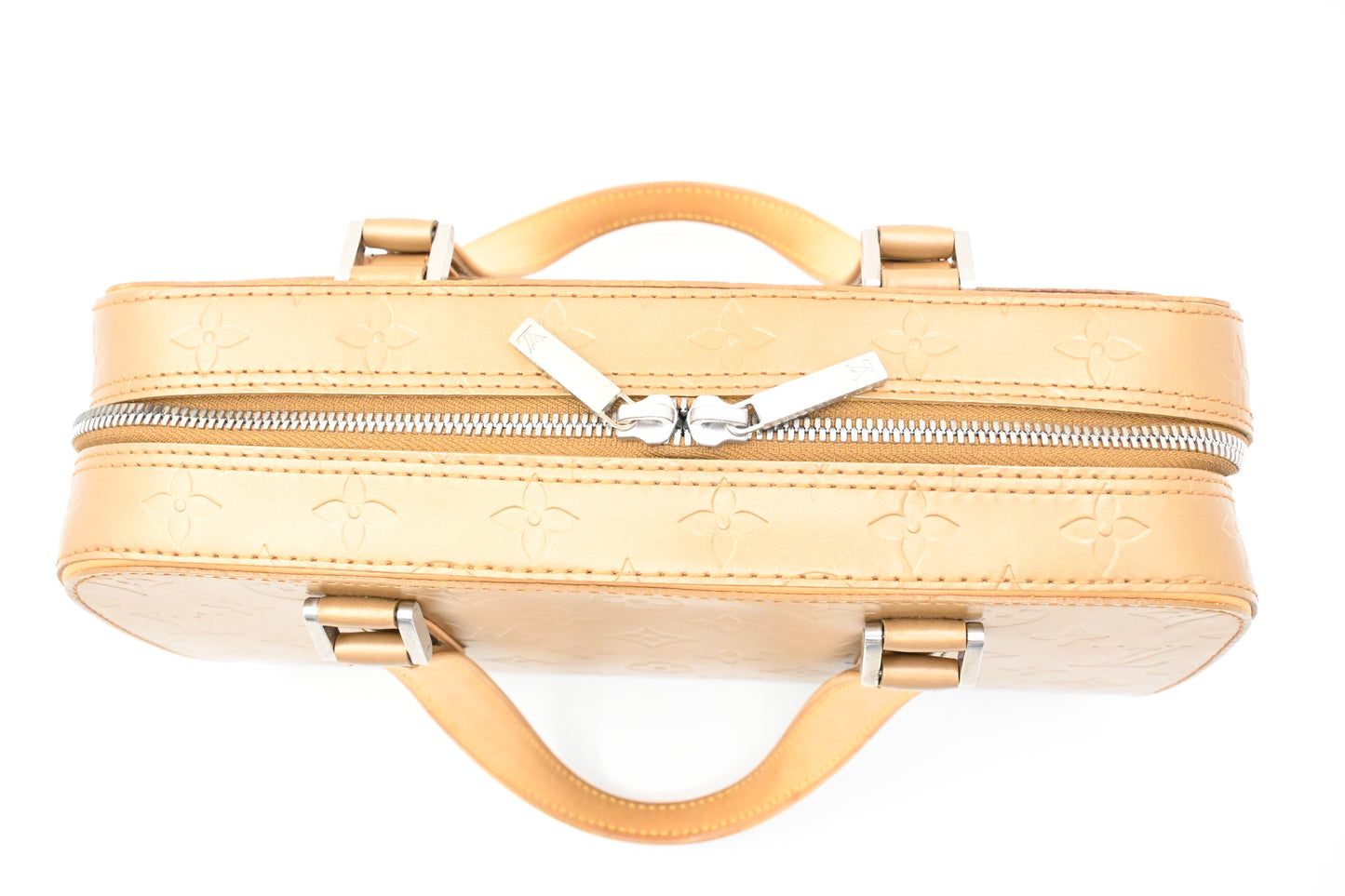 Louis Vuitton Shelton in Gold Matte Monogram Leather