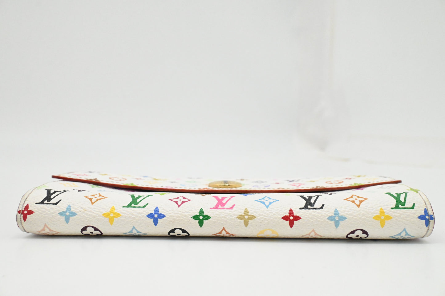 Louis Vuitton Sarah Wallet in White Multicolor Canvas