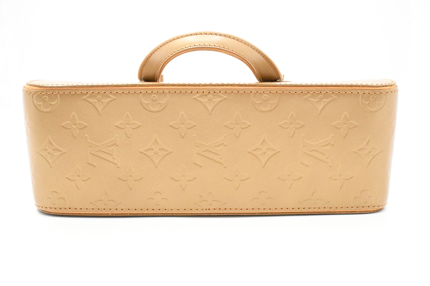 Louis Vuitton Shelton in Gold Matte Monogram Leather