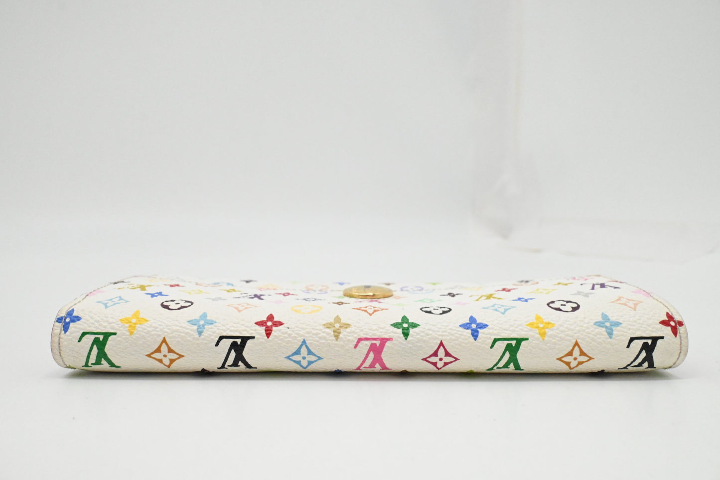 Louis Vuitton Sarah Wallet in White Multicolor Canvas
