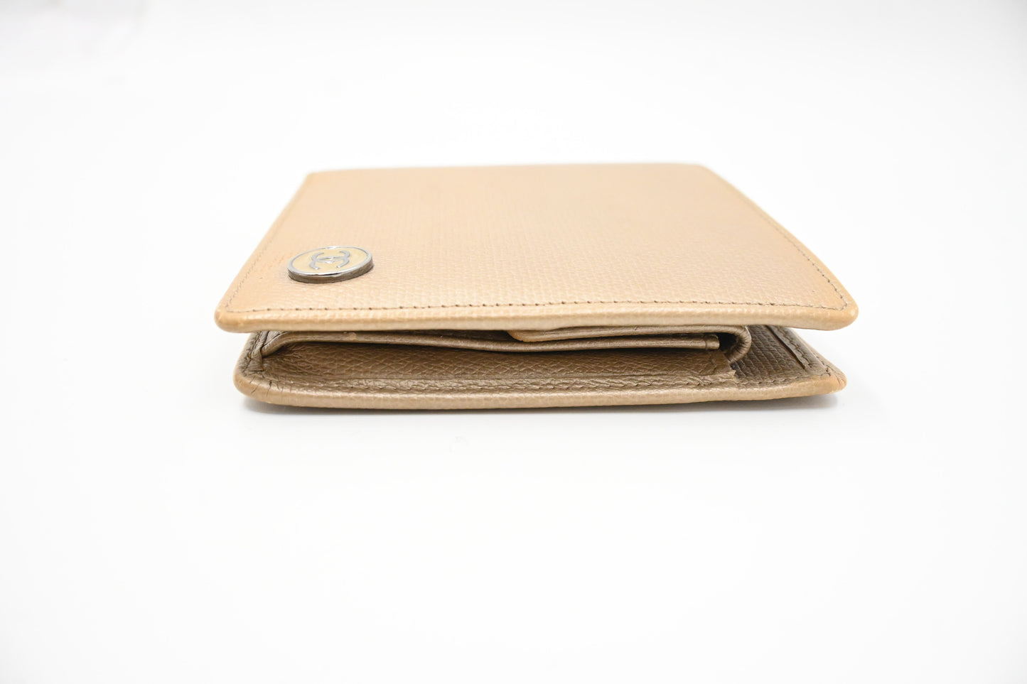 Chanel Bifold Wallet in Beige Leather