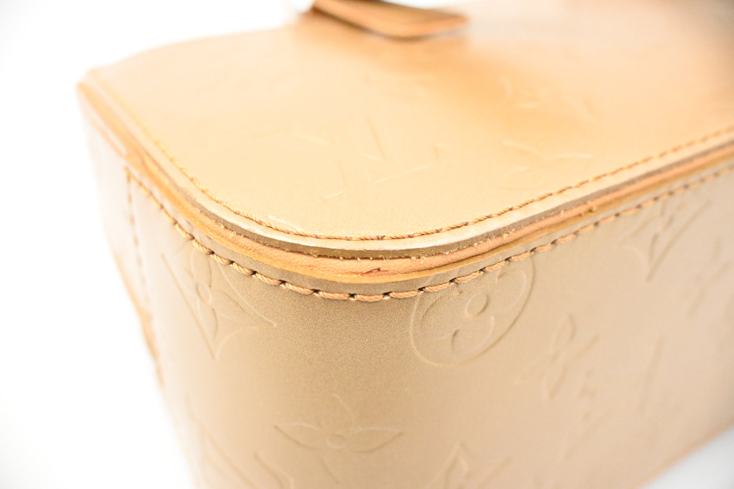 Louis Vuitton Shelton in Gold Matte Monogram Leather
