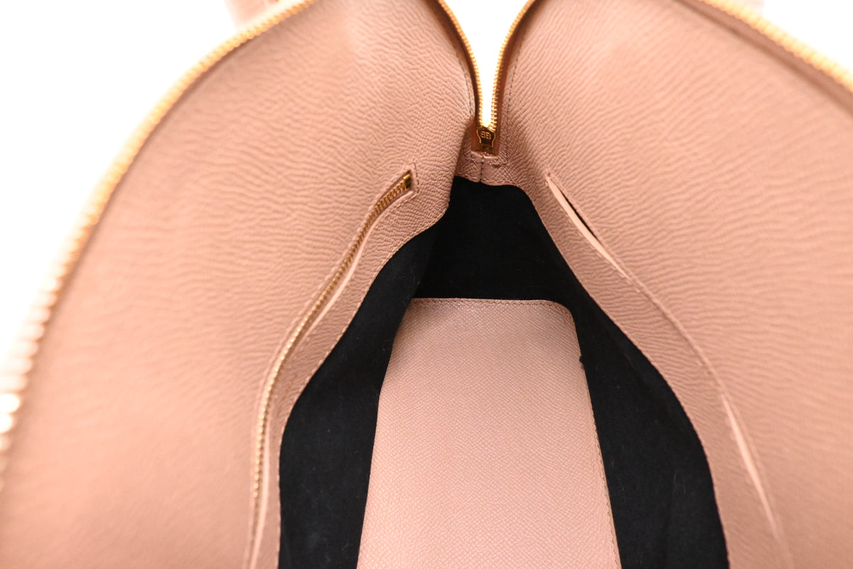 Balenciaga Ville Top-Handle Bag in Pale Peach Leather