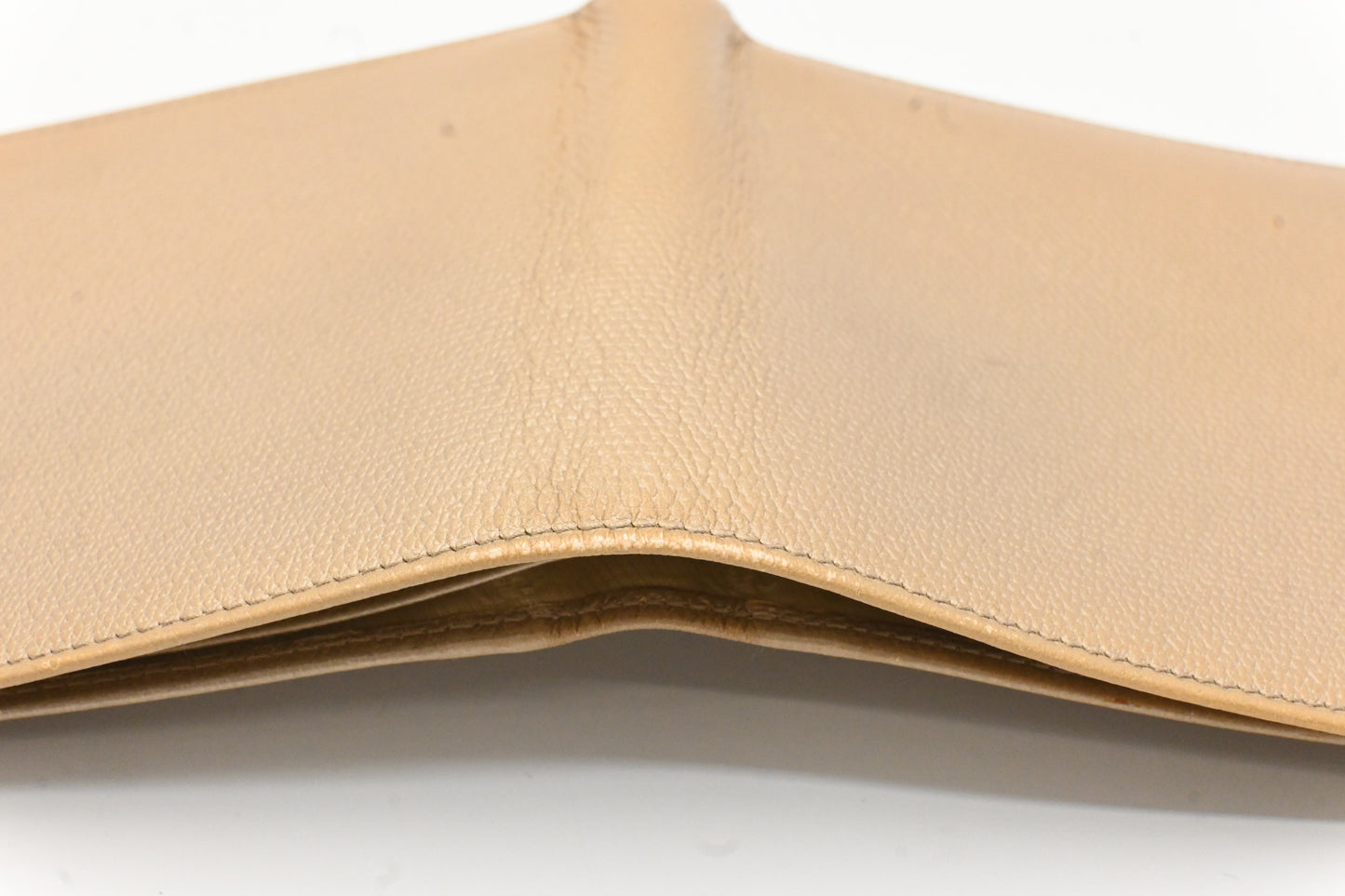 Chanel Bifold Wallet in Beige Leather