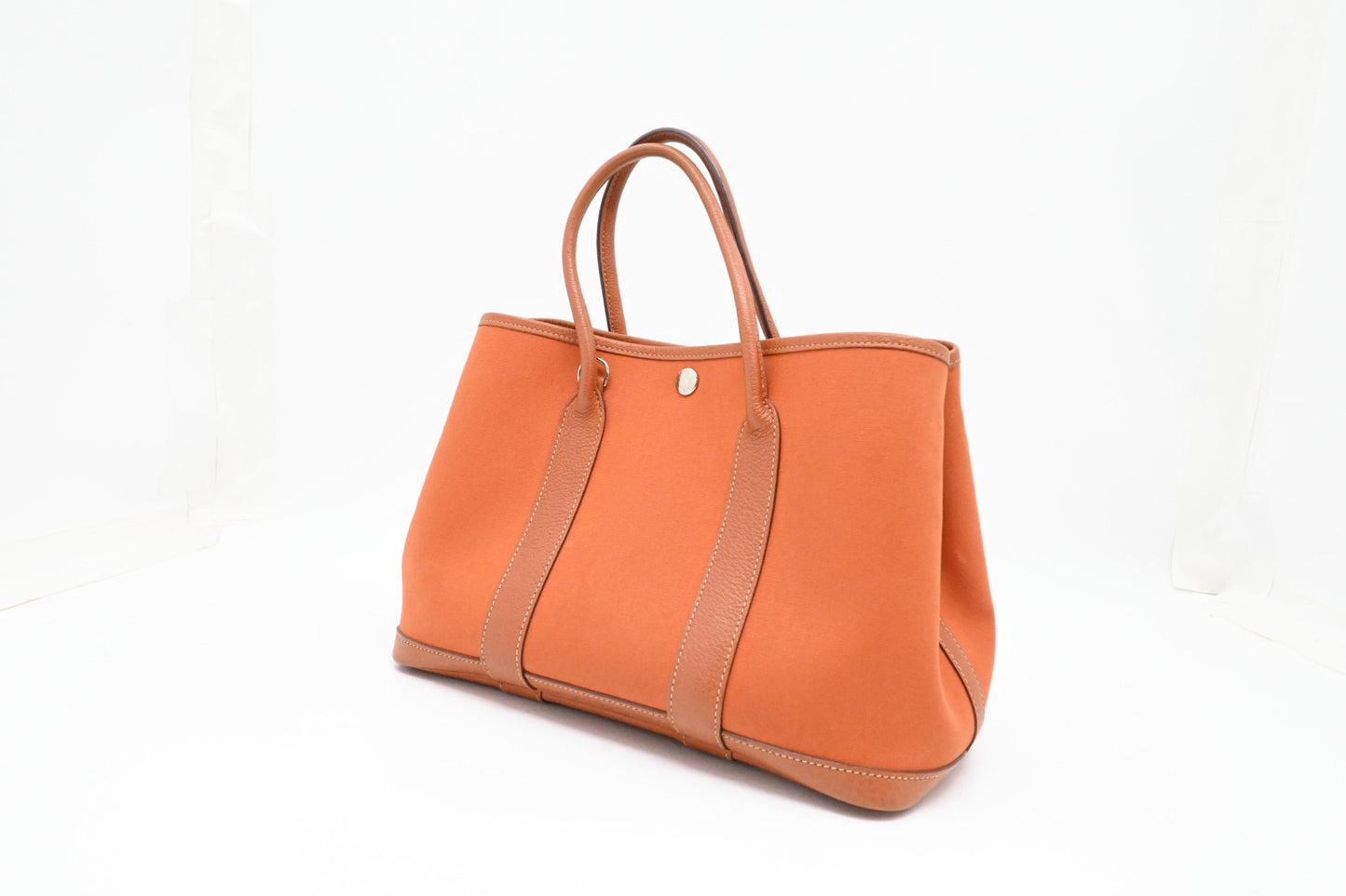 Hermes Garden Party 30 in Orange Canvas