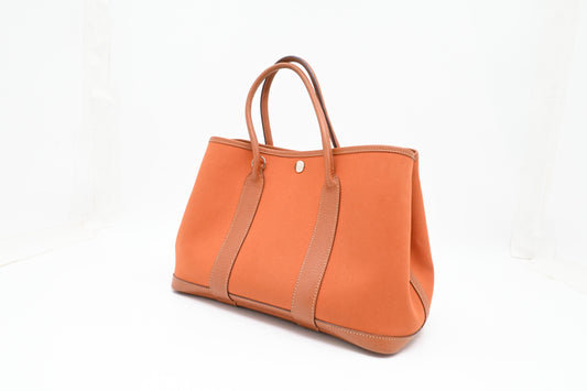 Hermes Garden Party 30 in Orange Canvas