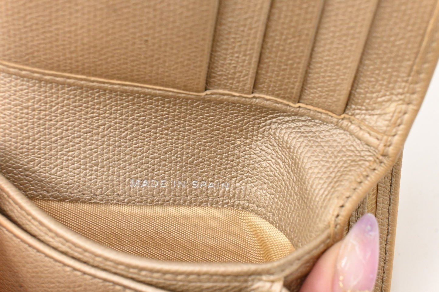 Chanel Bifold Wallet in Beige Leather