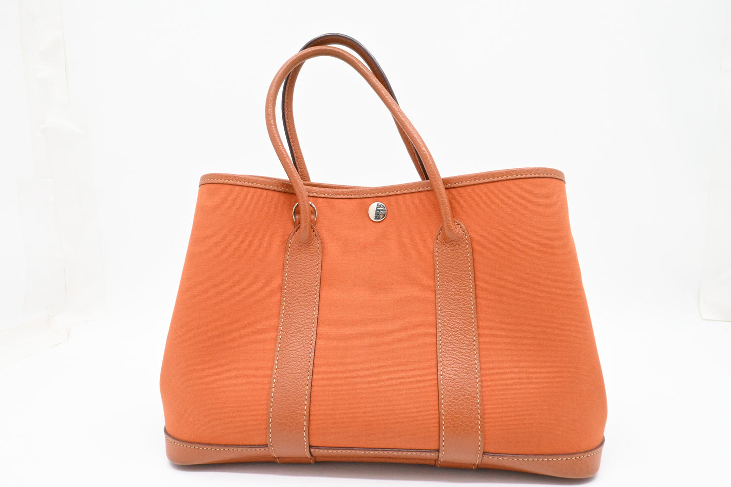 Hermes Garden Party 30 in Orange Canvas