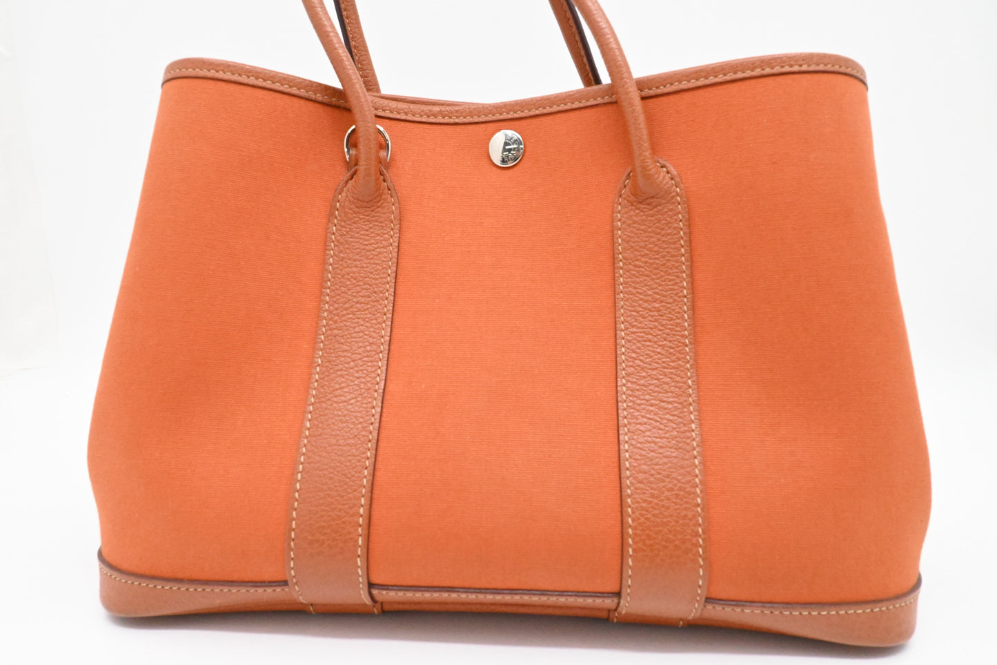 Hermes Garden Party 30 in Orange Canvas