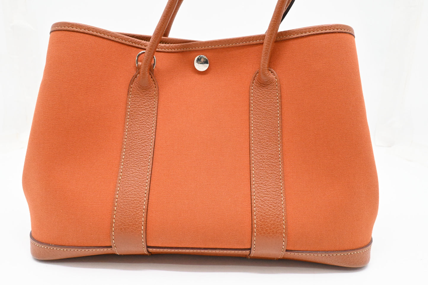 Hermes Garden Party 30 in Orange Canvas