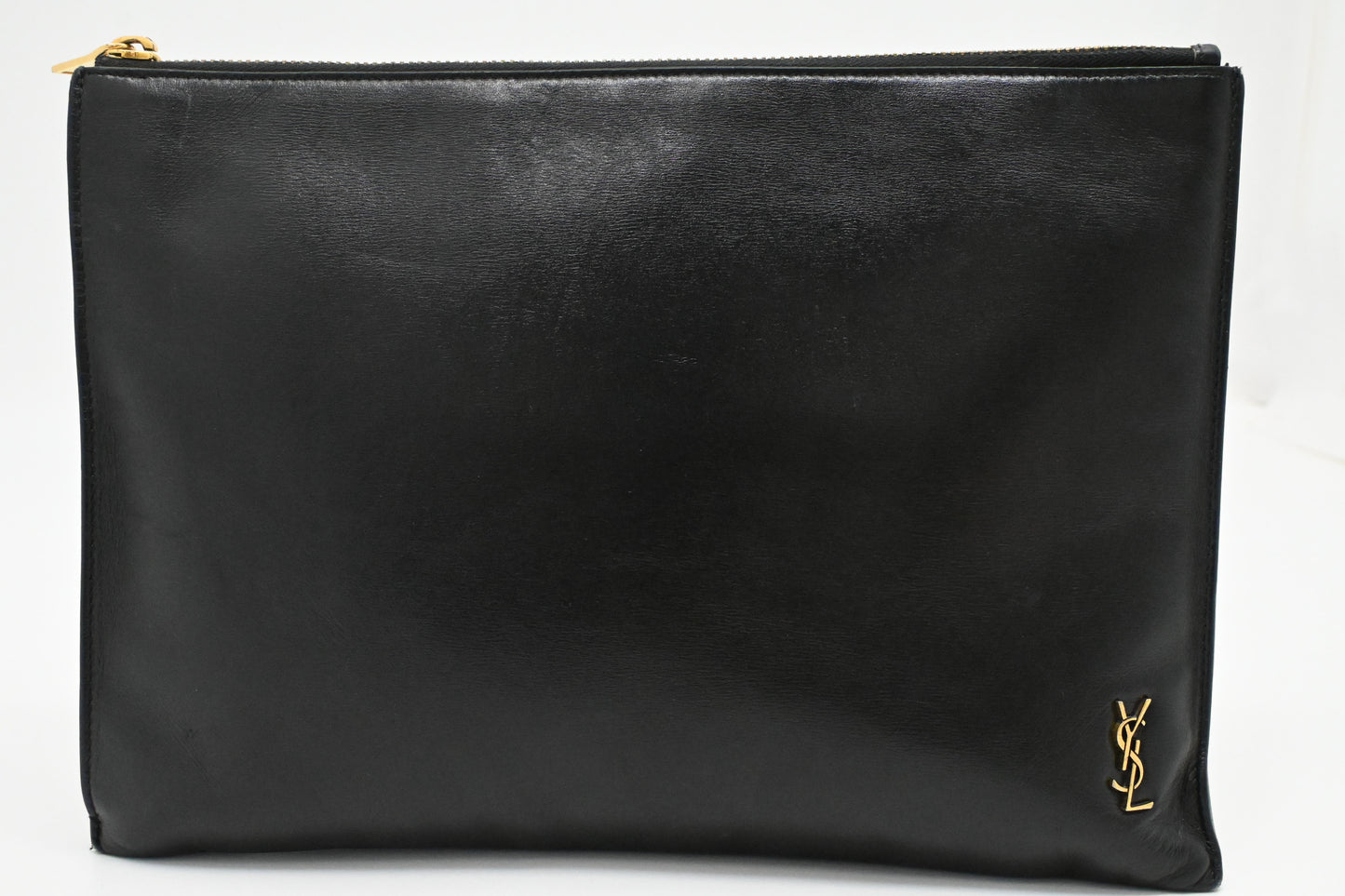 YSL Saint Laurent Clutch in Black Leather