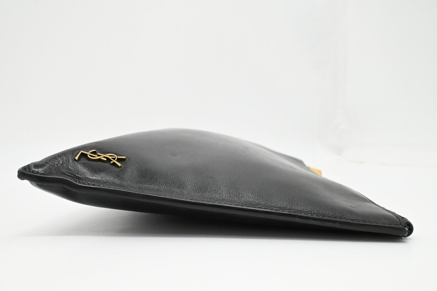 YSL Saint Laurent Clutch in Black Leather