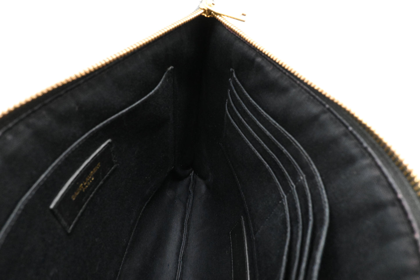YSL Saint Laurent Clutch in Black Leather