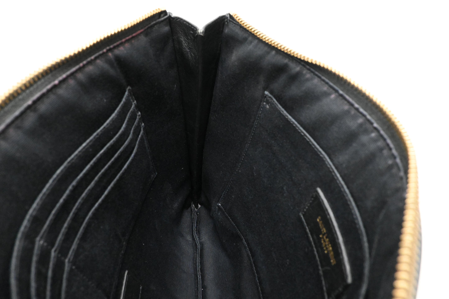 YSL Saint Laurent Clutch in Black Leather