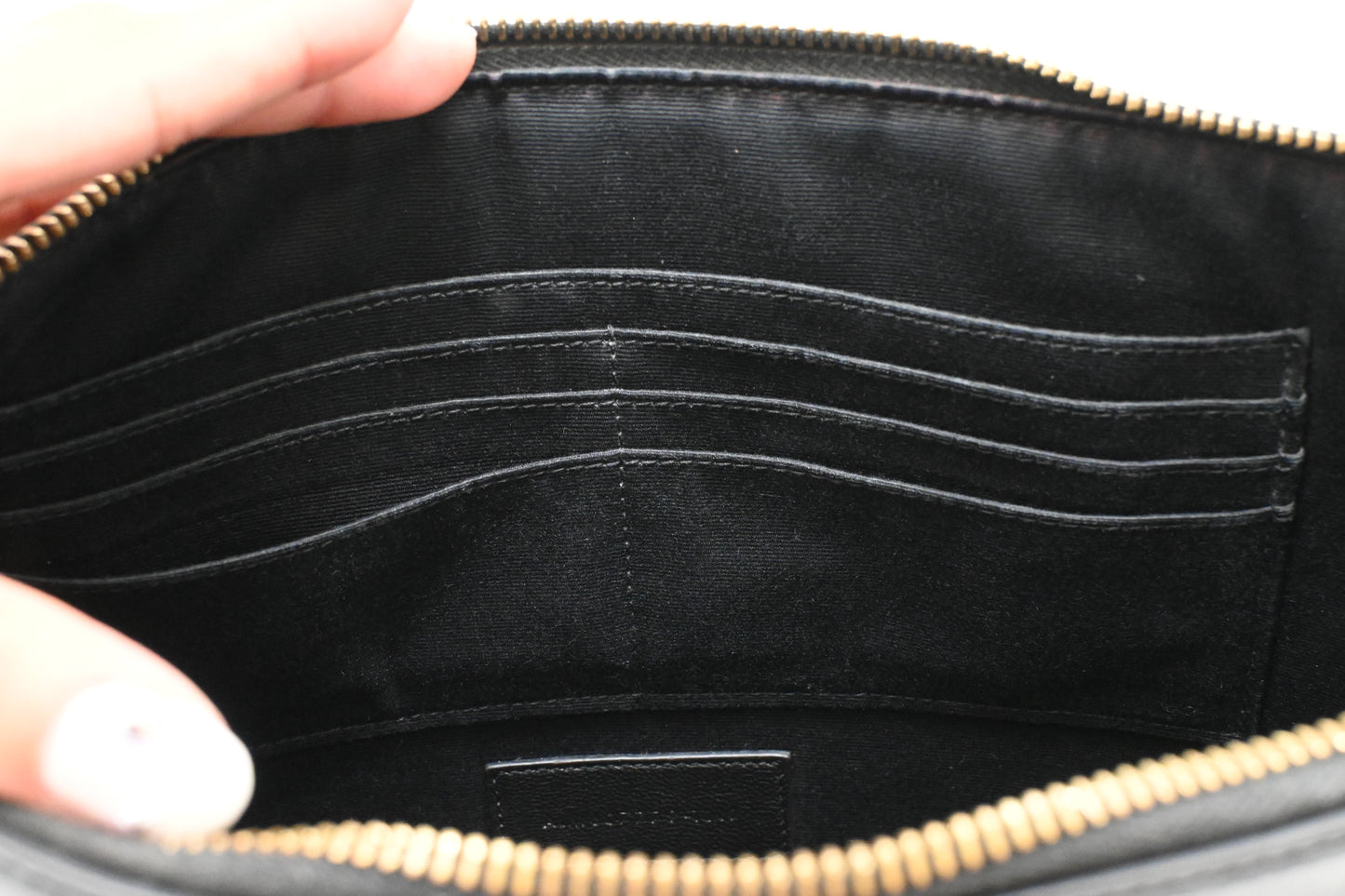 YSL Saint Laurent Clutch in Black Leather
