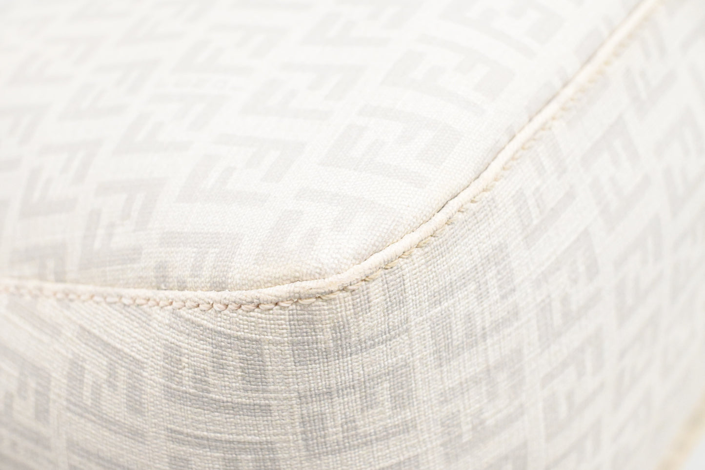 Fendi Mama Baguette in White Zucchino Coated Canvas