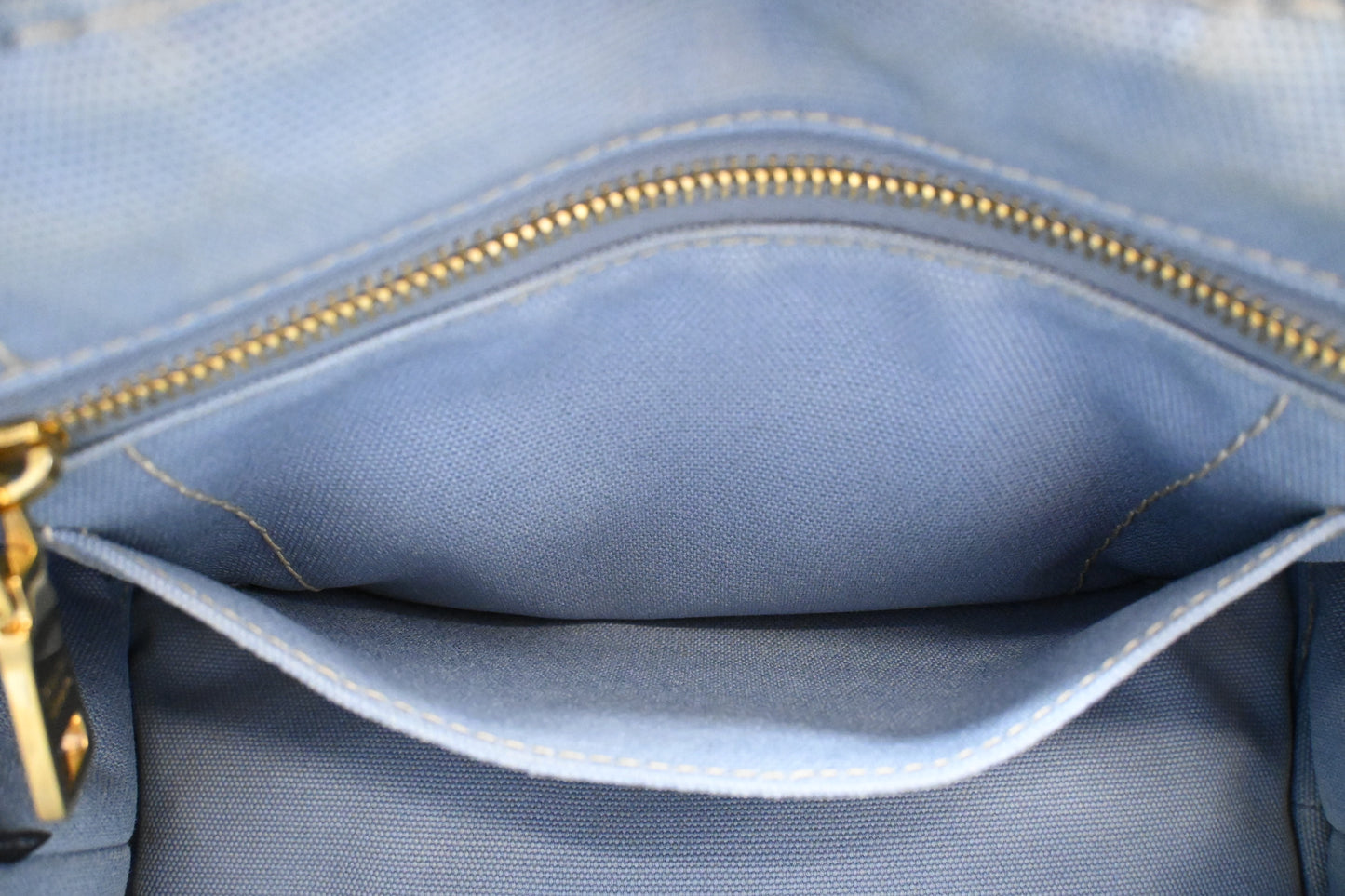 Prada Small Canapa in Light Blue Canvas