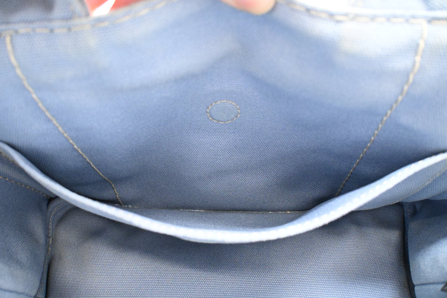 Prada Small Canapa in Light Blue Canvas