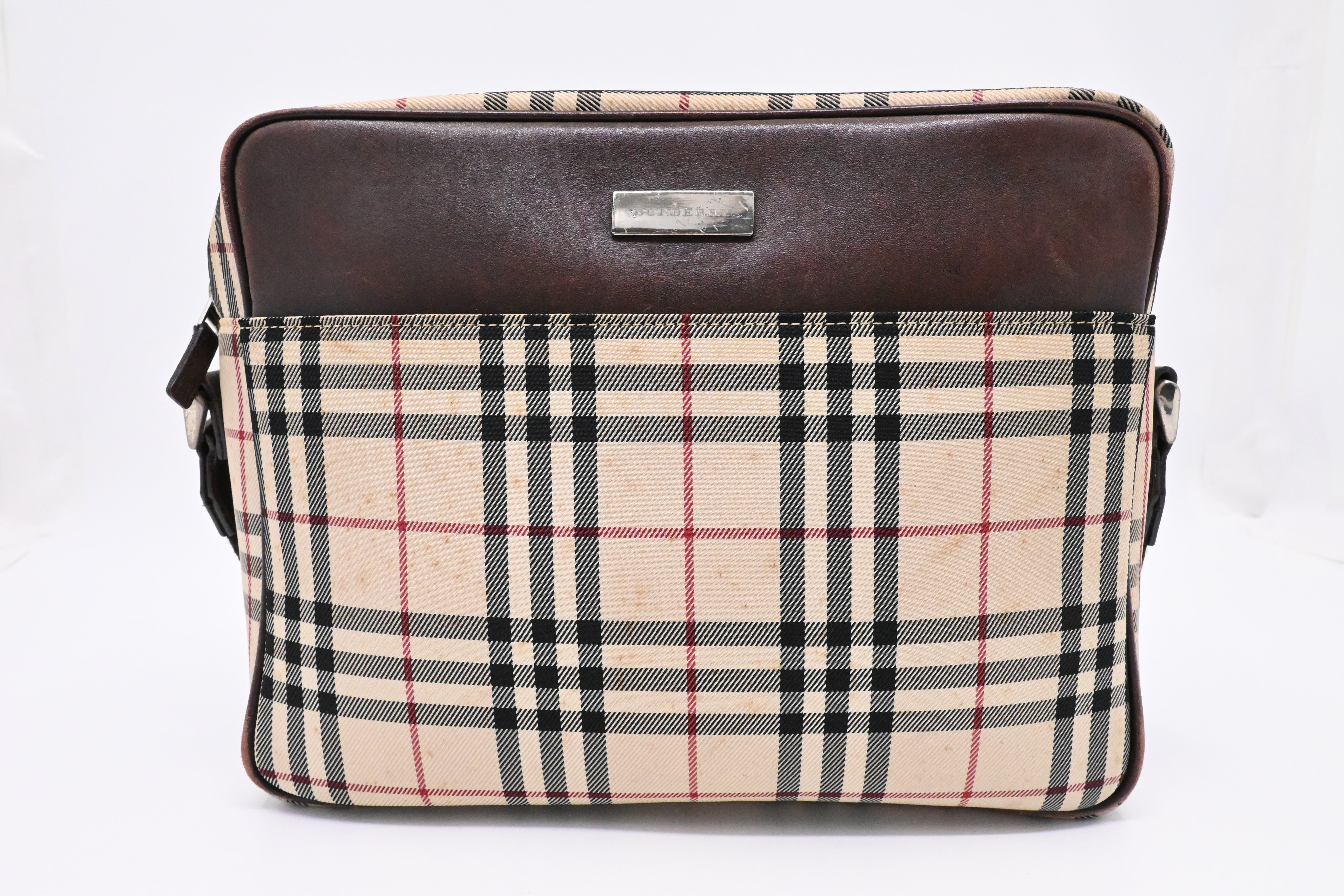 Burberry Crossbody Bag in Beige Checked Canvas – Weekly Lux Drop