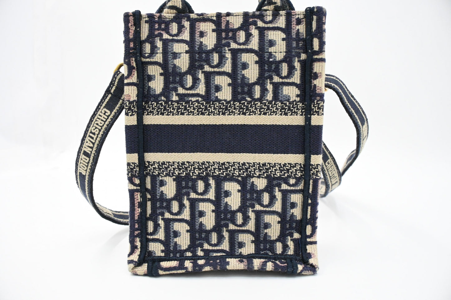 Dior Mini Dior Book Tote in Navy Oblique Canvas