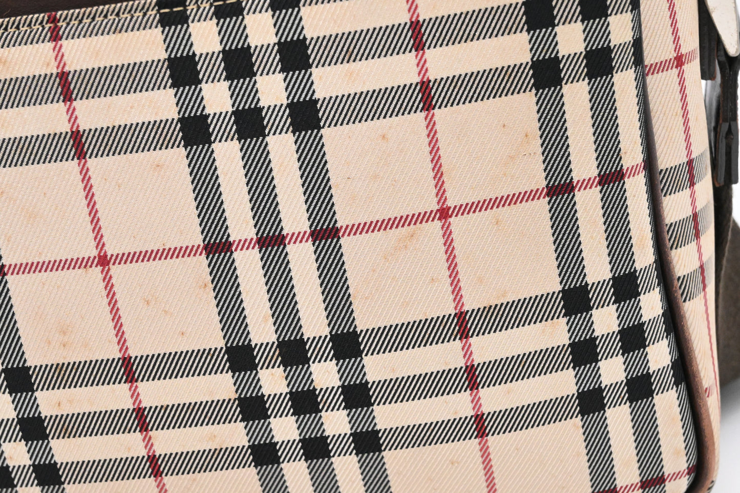 Burberry Crossbody Bag in Beige Checked Canvas