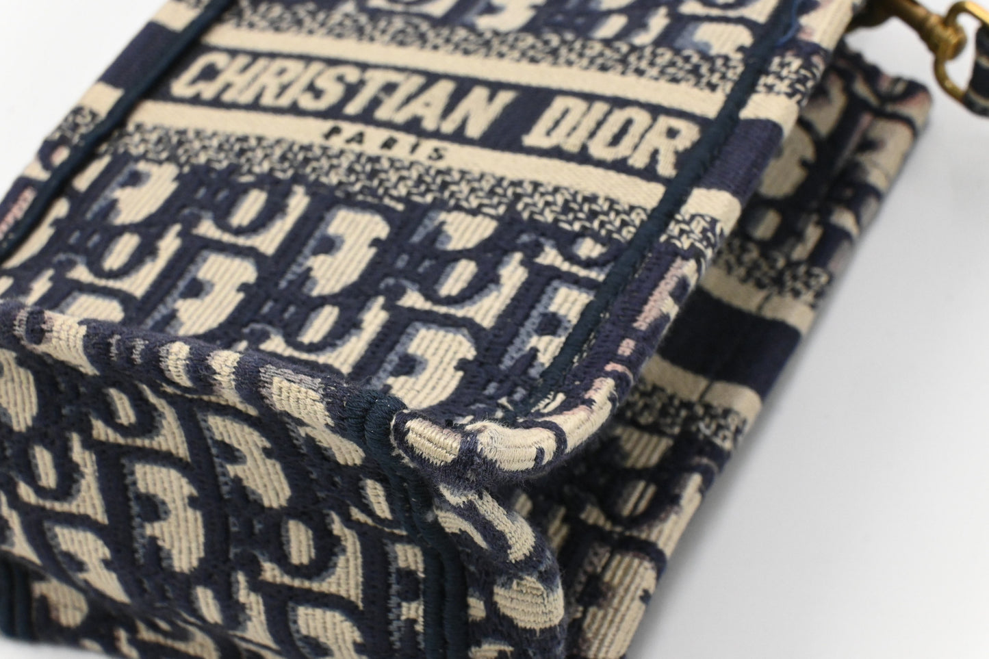 Dior Mini Dior Book Tote in Navy Oblique Canvas