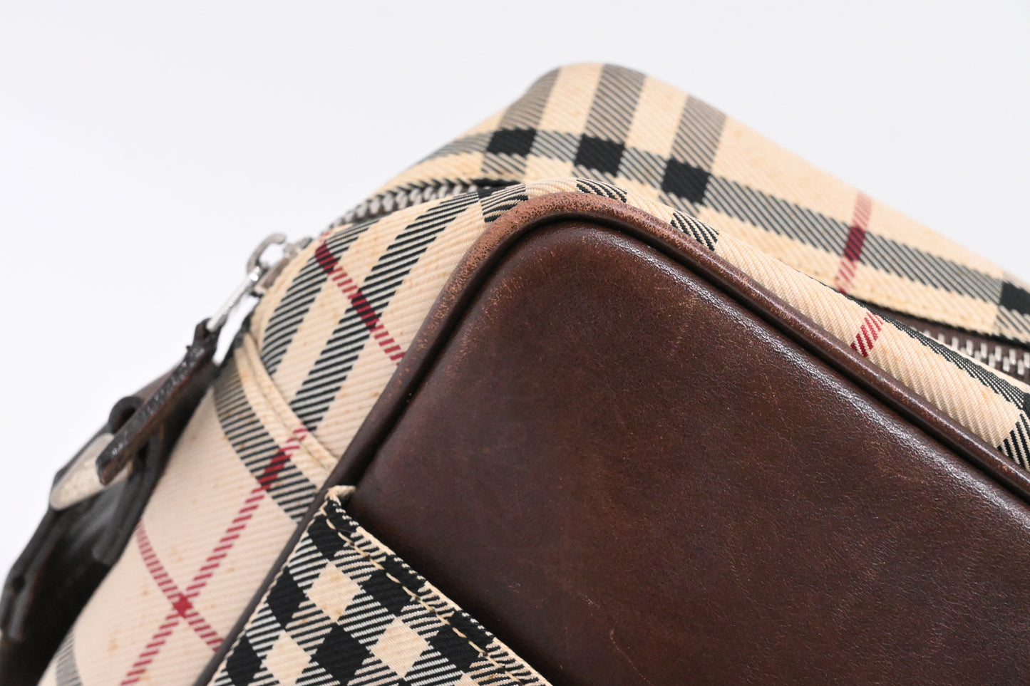 Burberry Crossbody Bag in Beige Checked Canvas