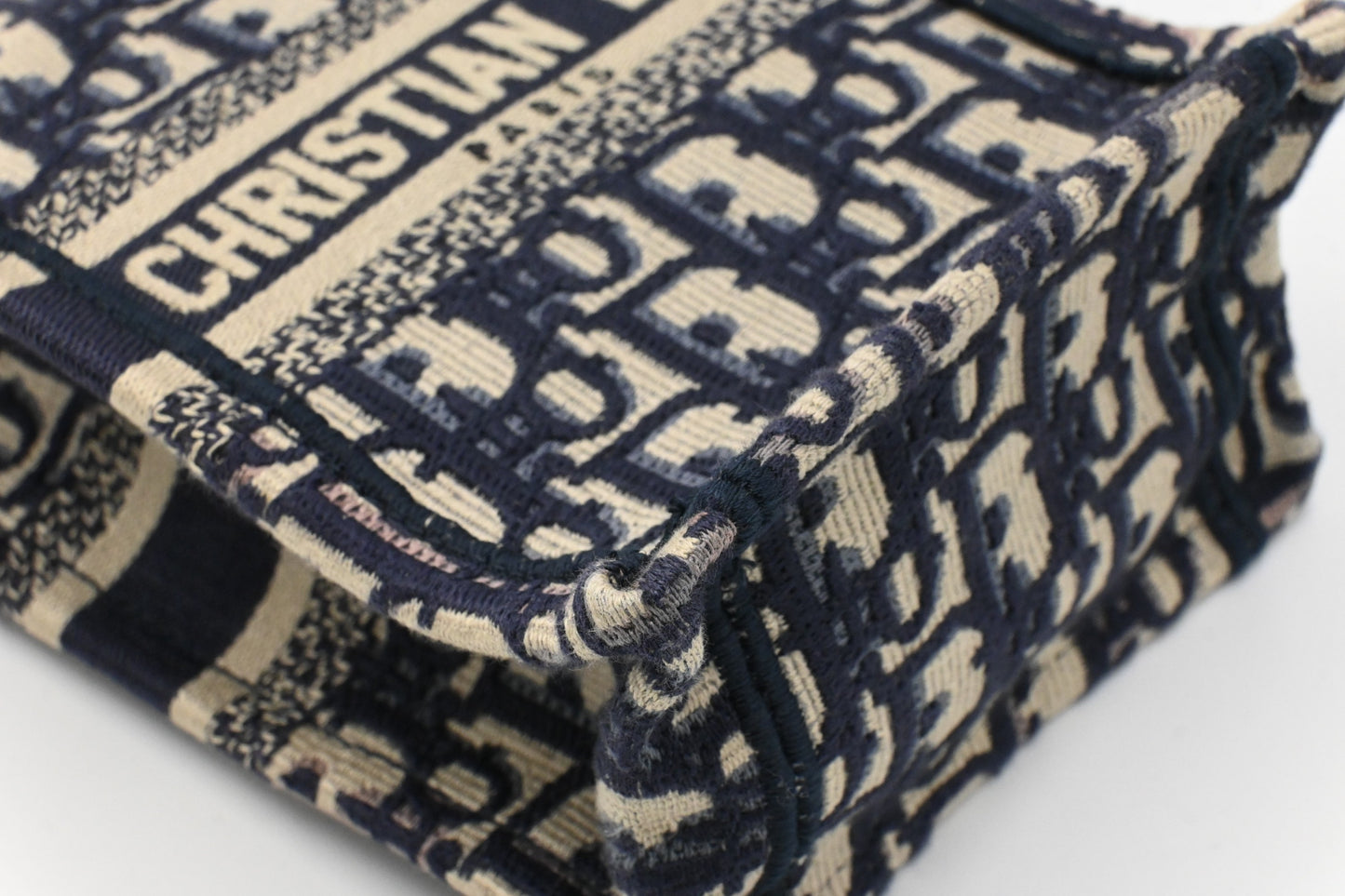 Dior Mini Dior Book Tote in Navy Oblique Canvas