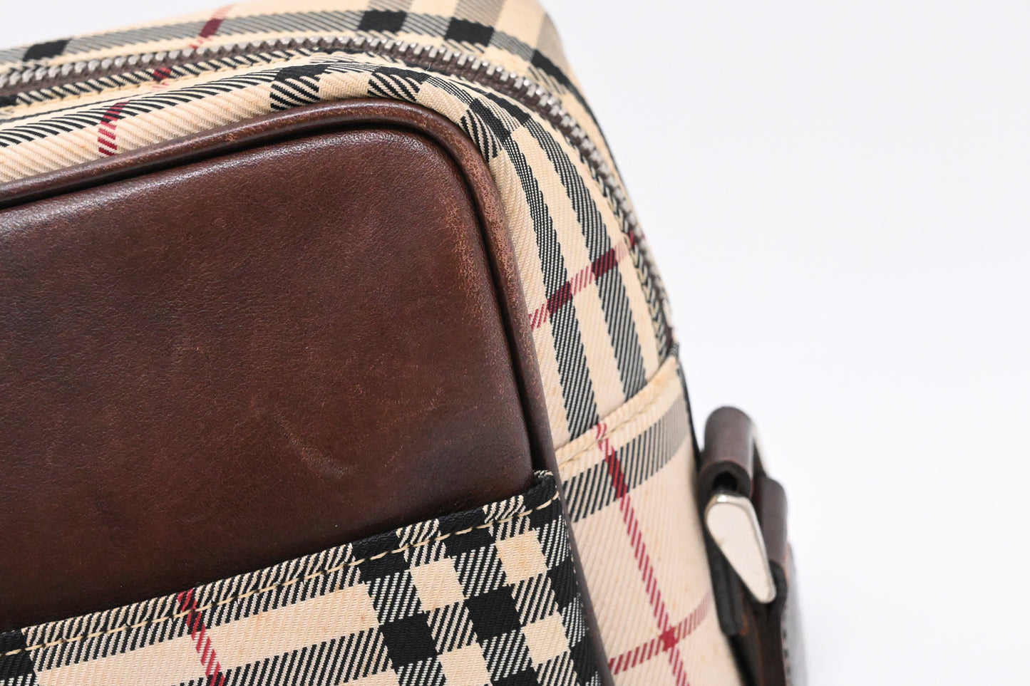 Burberry Crossbody Bag in Beige Checked Canvas
