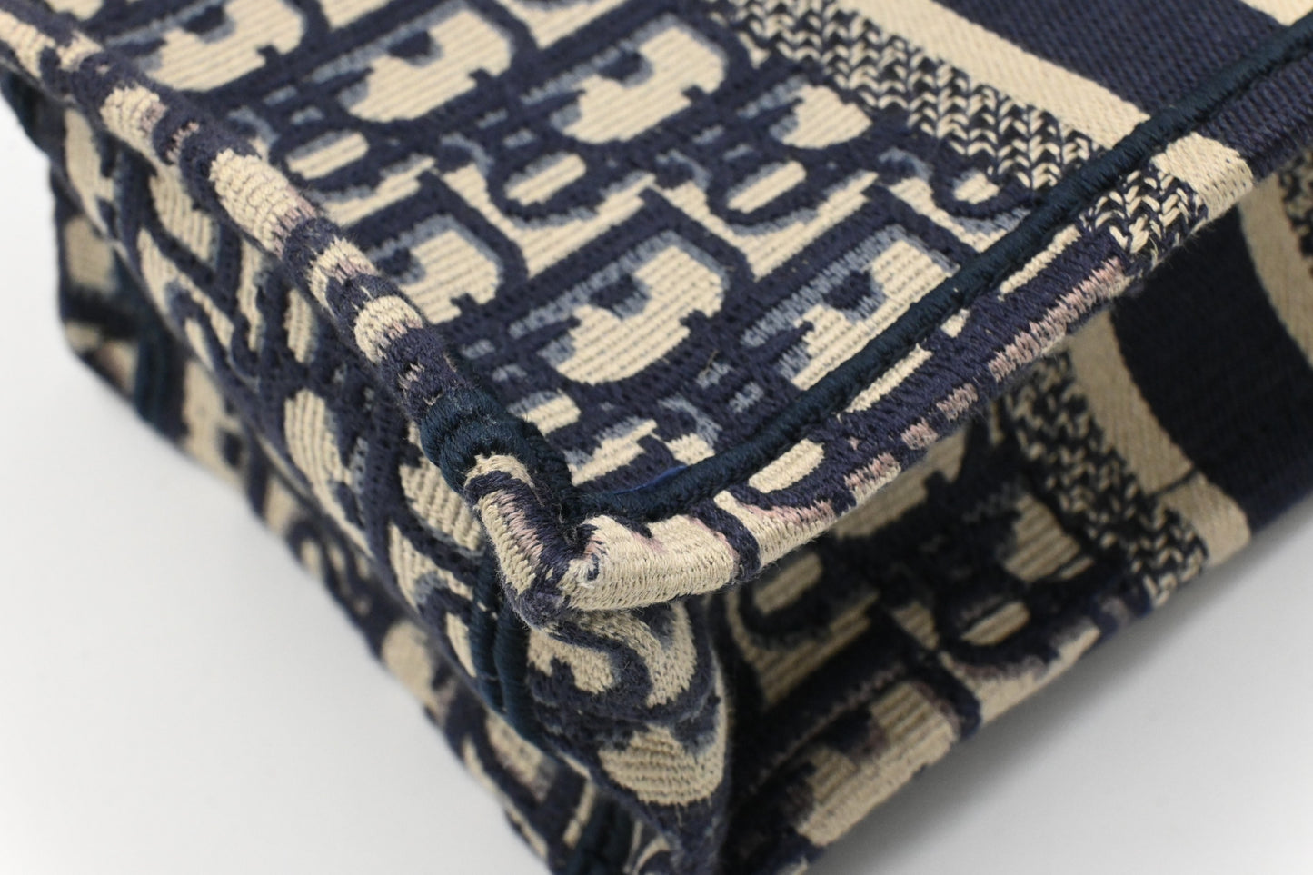 Dior Mini Dior Book Tote in Navy Oblique Canvas