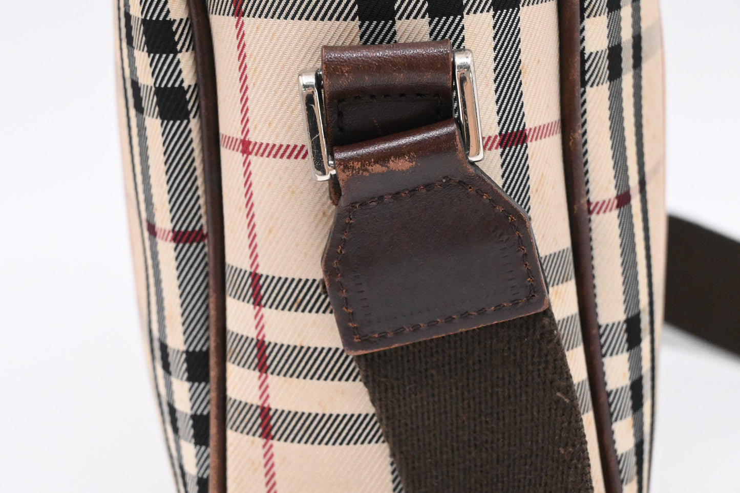 Burberry Crossbody Bag in Beige Checked Canvas