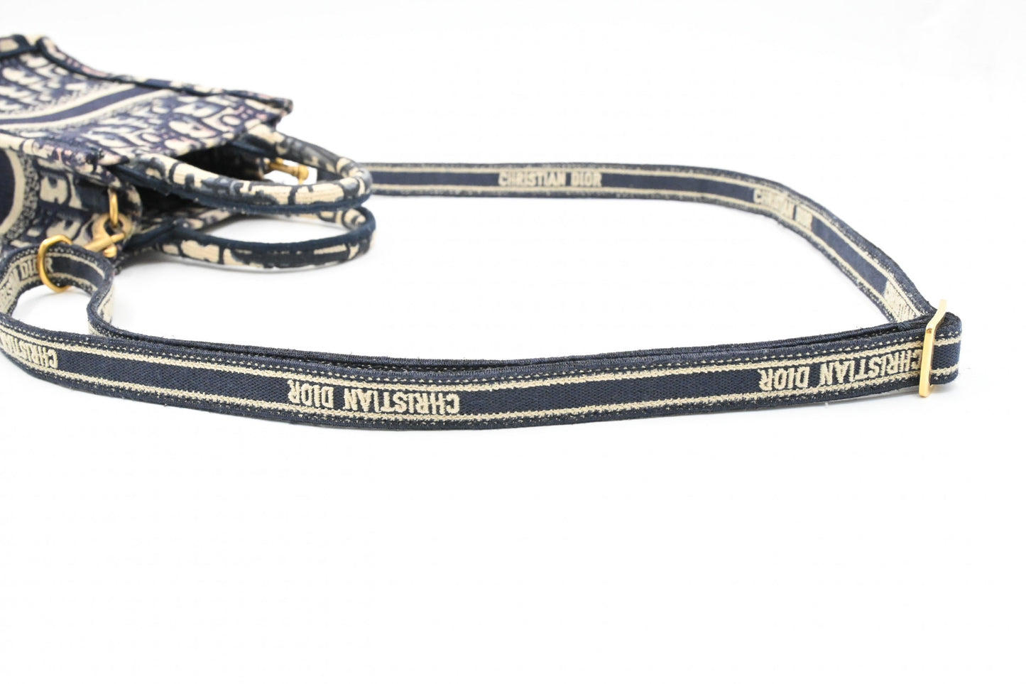 Dior Mini Dior Book Tote in Navy Oblique Canvas