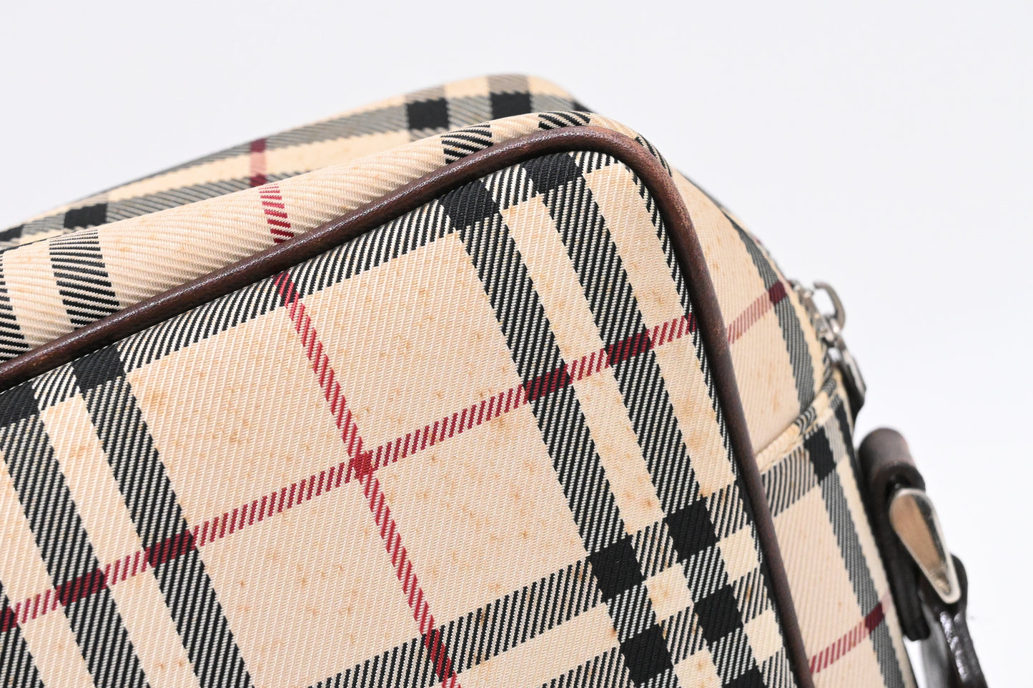 Burberry Crossbody Bag in Beige Checked Canvas