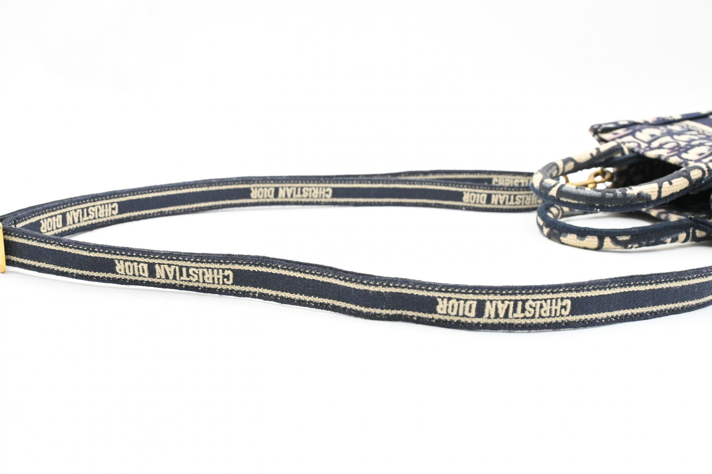 Dior Mini Dior Book Tote in Navy Oblique Canvas