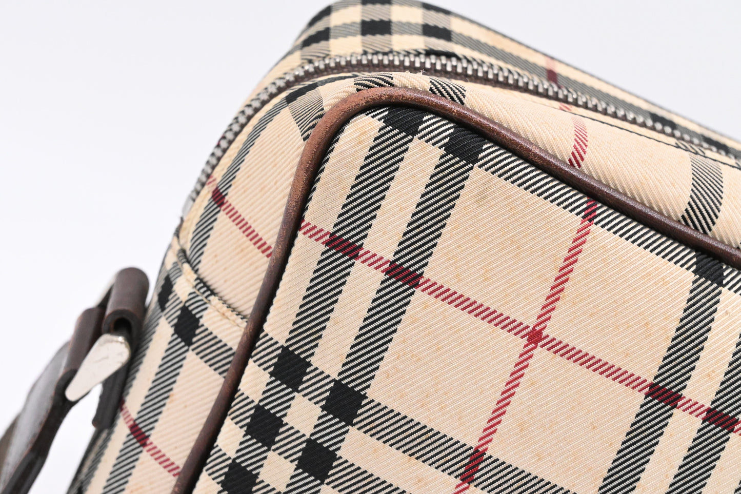 Burberry Crossbody Bag in Beige Checked Canvas
