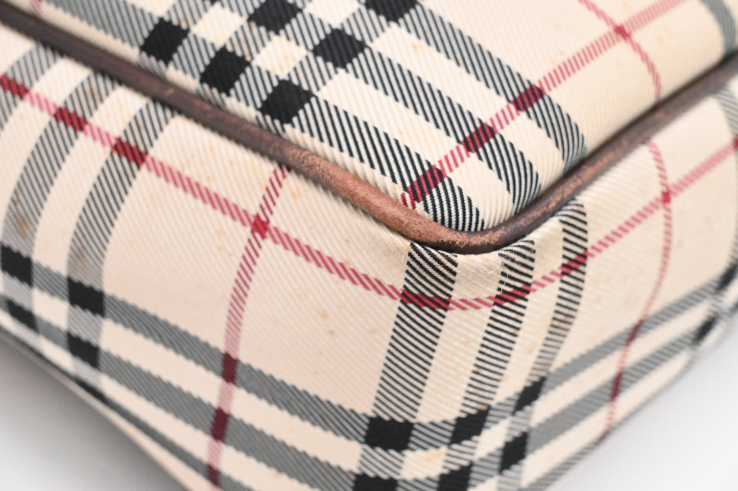 Burberry Crossbody Bag in Beige Checked Canvas