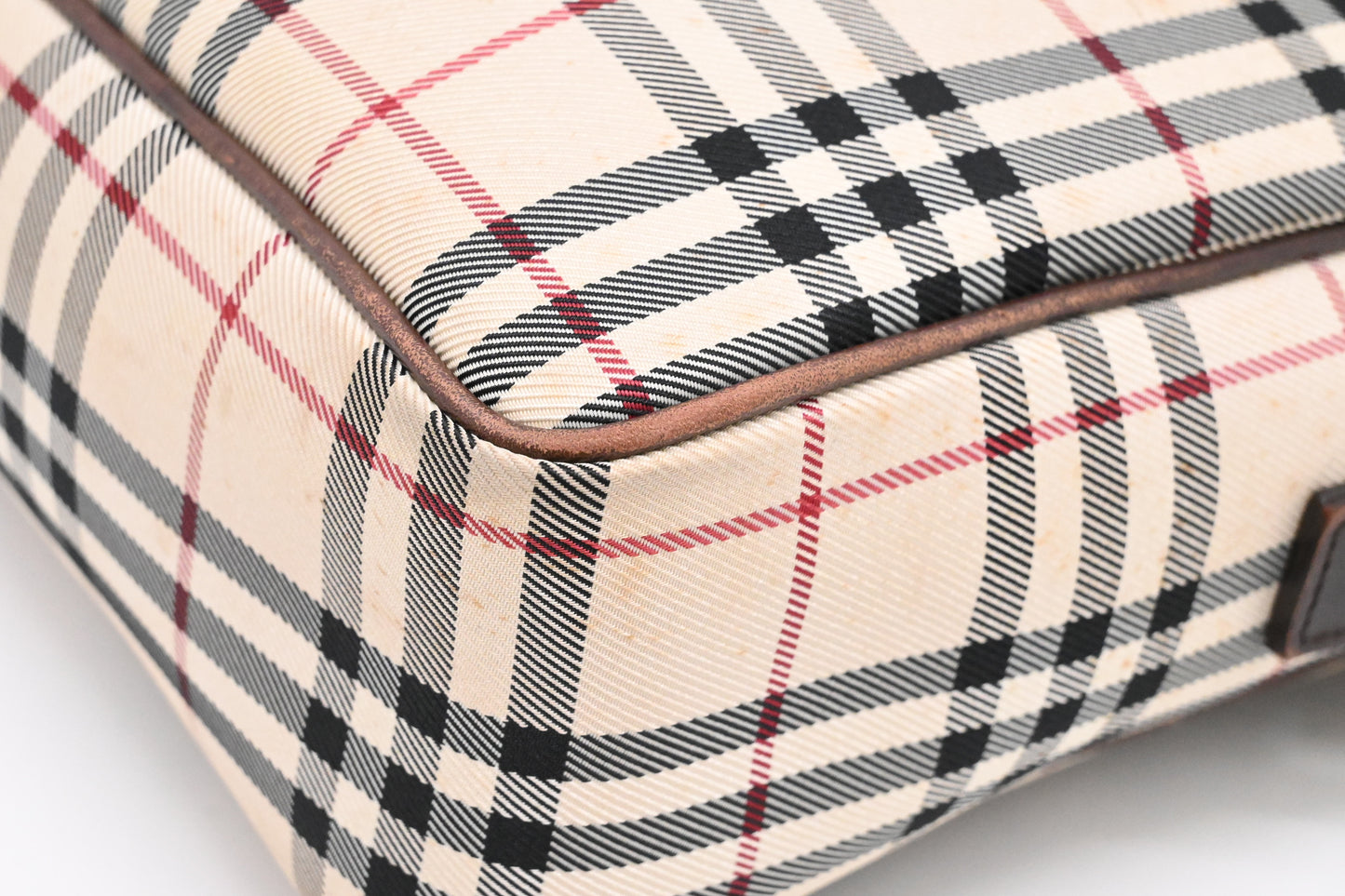 Burberry Crossbody Bag in Beige Checked Canvas